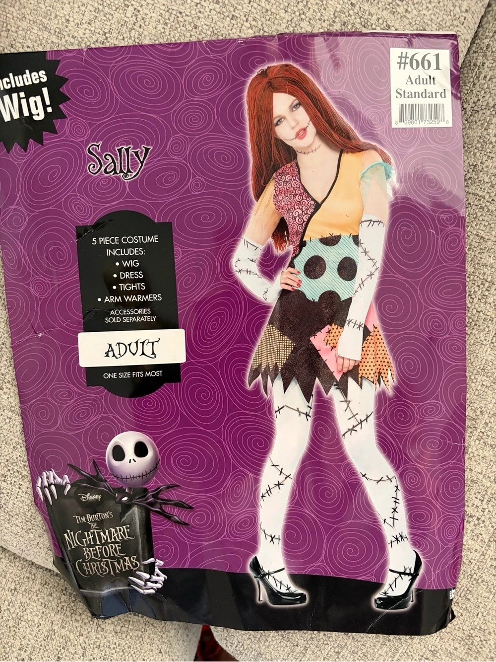 The Nightmare Before Christmas Sally Halloween Costume Adult One-Size